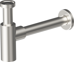 AQG Круглый сифон 1”1/4 из латуни, никель сатин арт. 400111125