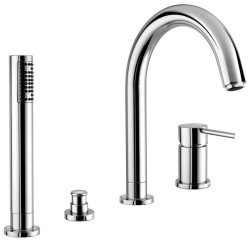 Emmevi комплект смесителя на борт ванны на 4 отверстия с изливом, Piper, золото арт. 45120/ORS Emmevi комплект смесителя на борт ванны на 4 отверстия с изливом, Piper, золото арт. 45120/ORS