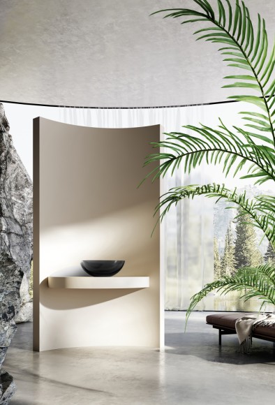 Abber Раковина накладная прозрачная 430x430мм Kristall, черный арт. AT2806Onyx