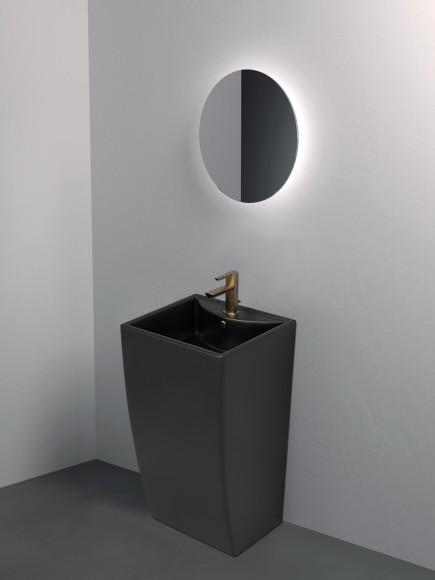 Azario Раковина напольная COMELLA 480х420х830 отдельностоящая прямоугольная, черная COMELLA арт. AZ-314MB Azario Раковина напольная COMELLA 480х420х830 отдельностоящая прямоугольная, черная COMELLA арт. AZ-314MB