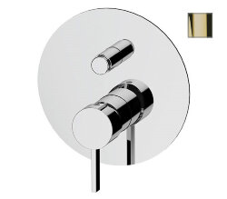 Remer Встроенный смеситель для ванны и душа Metrica MC09LDO с кнопочным переключателем, золото глянцевый Remer Встроенный смеситель для ванны и душа Metrica MC09LDO с кнопочным переключателем, золото глянцевый