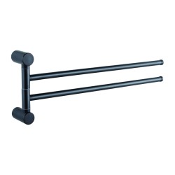 Держатель для полотенец двойной, поворотный 400 мм, Haiba, черный арт. HB8412-7 Держатель для полотенец двойной, поворотный 400 мм, Haiba, черный арт. HB8412-7