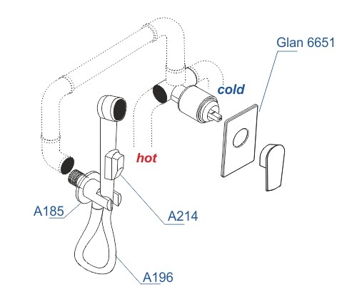 WasserKRAFT Гигиенический душ со смесителем, шланг 150 см а66096 цвет: черный WasserKRAFT Гигиенический душ со смесителем, шланг 150 см а66096 цвет: черный