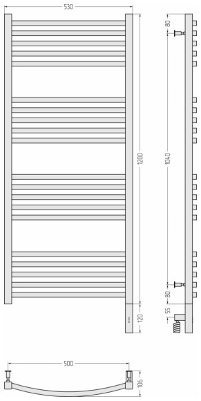 Электрический полотенцесушитель Аркус 3.0 1200х500 МЭМ правый (золото) Сунержа арт. 03-5705-1250 Электрический полотенцесушитель Аркус 3.0 1200х500 МЭМ правый (золото) Сунержа арт. 03-5705-1250