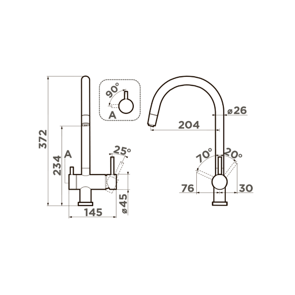 Omoikiri Смеситель Yamada BE-P для кухонной мойки, ваниль арт. 4974397