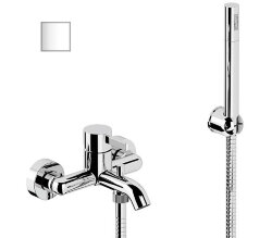 Remer Смеситель для ванной однорычажный Metrica MC02BO длина шланга 150 см, белый матовый Remer Смеситель для ванной однорычажный Metrica MC02BO длина шланга 150 см, белый матовый