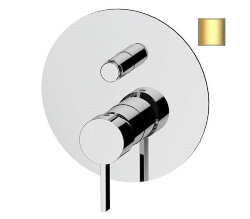 Remer Встроенный смеситель для ванны и душа Metrica MC09LBG с кнопочным переключателем, золото матовый Remer Встроенный смеситель для ванны и душа Metrica MC09LBG с кнопочным переключателем, золото матовый