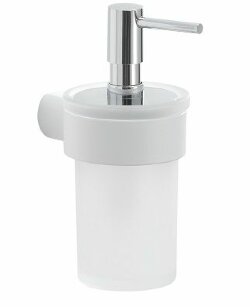 Gedy Настенный стеклянный дозатор с пластиковой помпой Pirenei, белый арт. PI81(02)