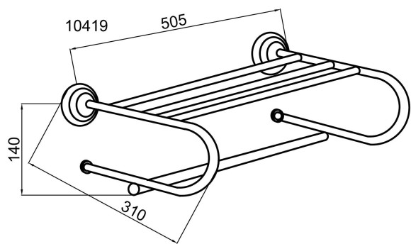 Boheme Полка для полотенец латунь, золотой Imperiale арт. 10419