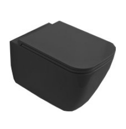 Scarabeo Унитаз подвесной, безободковый, цвет черный матовый, Teorema 2.0 арт. 5126/CL 49