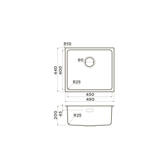 Omoikiri Кухонная мойка Tadzava 49-U/I-AB, латунь арт. 4993075