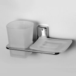 WasserKRAFT Держатель стакана и мыльницы leine k-5026 цвет: хром