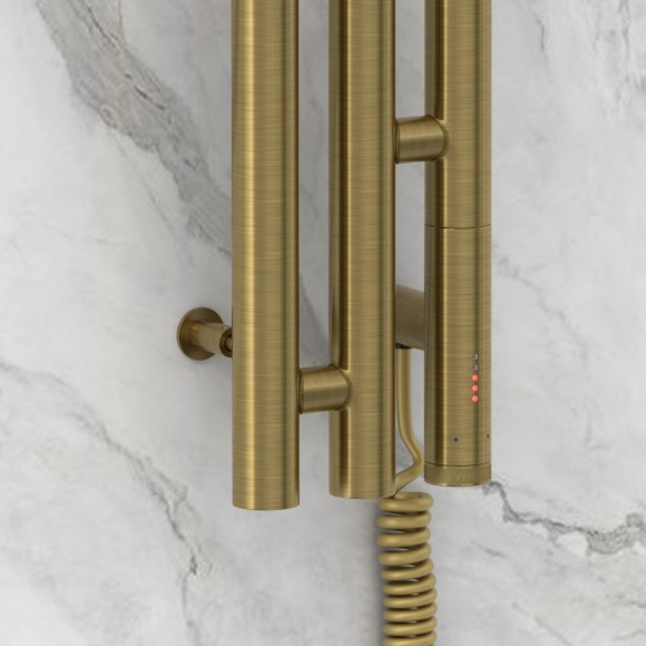 Электрический полотенцесушитель Терция 3.0 1200х106 правый (состаренная латунь) Сунержа арт. 051-5845-1211