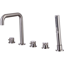 Allen Brau Смеситель на борт ванны (с внутренней частью), Priority, 5.31007-BN цвет: никель браш Allen Brau Смеситель на борт ванны (с внутренней частью), Priority, 5.31007-BN цвет: никель браш