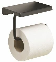 Gedy Бумагодержатель с плоской крышкой - площадкой под телефон, черный арт. 2039(14)