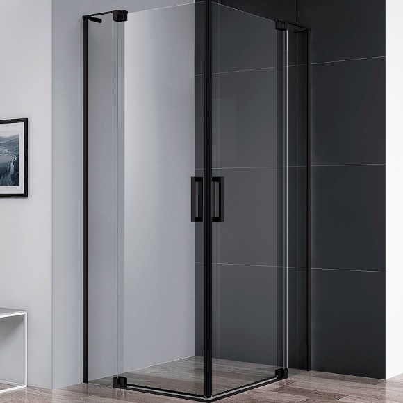 Cezares Душевой уголок SLIDER Черный матовый - SLIDER-A-2-90/100-C-NERO