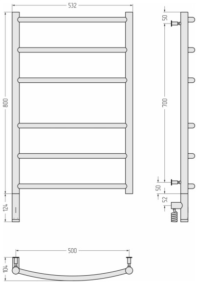 Электрический полотенцесушитель Галант 3.0 800х500 МЭМ левый (состаренная латунь) Сунержа арт. 051-5800-8050 Электрический полотенцесушитель Галант 3.0 800х500 МЭМ левый (состаренная латунь) Сунержа арт. 051-5800-8050