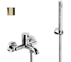 Remer Смеситель для ванной однорычажный Metrica MC02DO длина шланга 150 см, золото глянцевый Remer Смеситель для ванной однорычажный Metrica MC02DO длина шланга 150 см, золото глянцевый