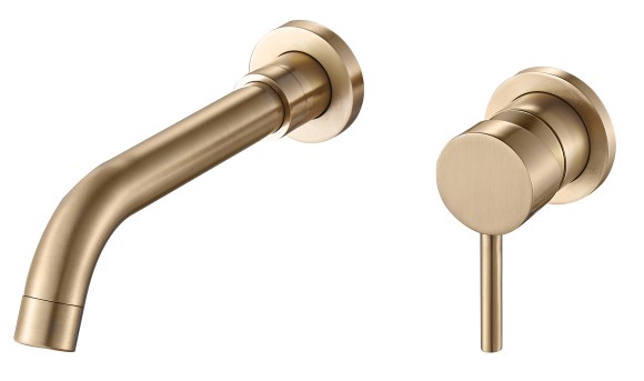 Смеситель скрытого монтажа для умывальника Esko, матовое золото арт. SM28Gold