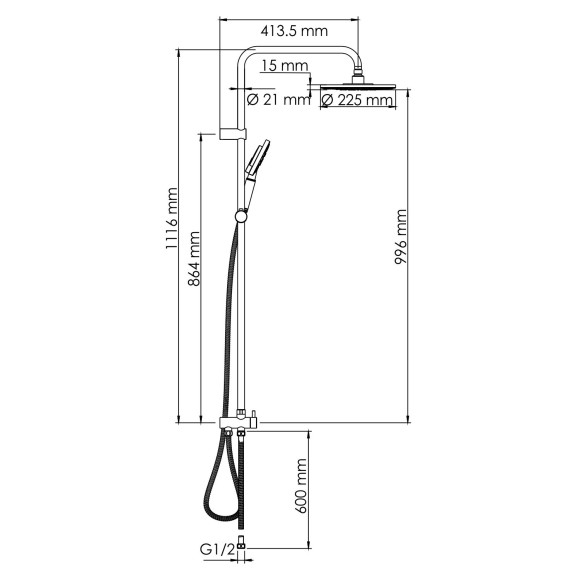 WasserKRAFT Душевой комплект a039 цвет: хром WasserKRAFT Душевой комплект a039 цвет: хром