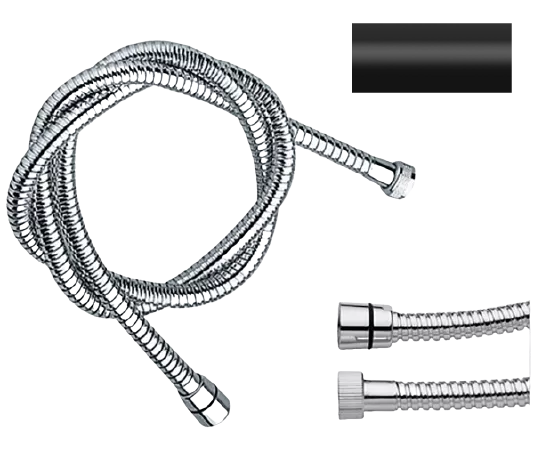 Remer Шланг для душа 150 см. 333CNX150NO, цвет: черный
