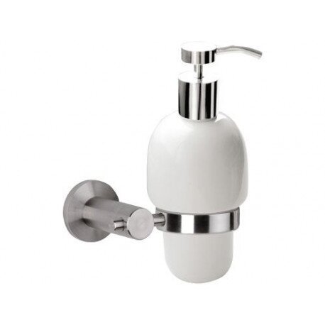 Remer Дозатор для жидкого мыла Minimal inox Mi13INOXCR, цвет: белый|хром Remer Дозатор для жидкого мыла Minimal inox Mi13INOXCR, цвет: белый|хром