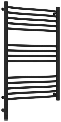 Электрический полотенцесушитель Флюид 3.0 800х500 МЭМ левый (матовый чёрный) Сунержа арт. 31-5820-8050