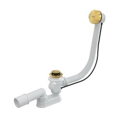 Alcaplast Сифон для ванны автомат комплект металл/металл (длина 100 cм), золото арт. A55GOLD-100-RU-01