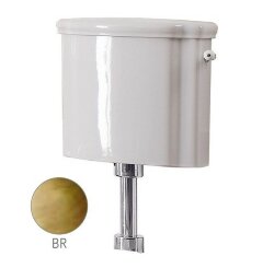 Scarabeo Бачок на средней трубе с механизмом смыва, цвет белый, фурнитура бронза, Castellana арт. 5365BR