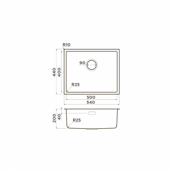 Omoikiri Кухонная мойка Tadzava 54-U/I-IN, нержавеющая сталь арт. 4993512