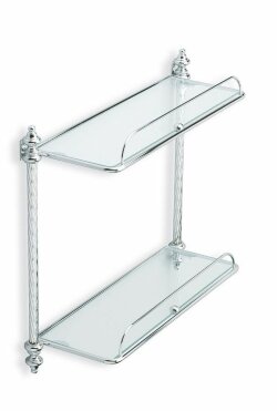 STIL HAUS стеклянная полка 2-х уровневая с ограждением complementi g 694 золото Complementi, арт. G694GIUNONE(16) STIL HAUS стеклянная полка 2-х уровневая с ограждением complementi g 694 золото Complementi, арт. G694GIUNONE(16)