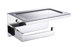 Boheme Держатель туалетной бумаги с крышкой латунь, хром New venturo арт. 10311-CR