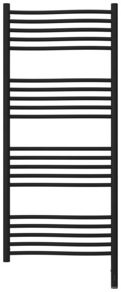 Электрический полотенцесушитель Флюид 3.0 1200х500 МЭМ правый (матовый чёрный) Сунержа арт. 31-5821-1250