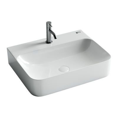 Ceramica Nova Раковина с 1 отверстием для смесителя без перелива 610*480*140мм, Aura арт. CN2001