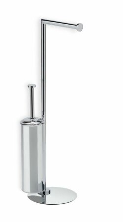 STIL HAUS стойка: бумагодержатель + ерш металлический хром Medea, арт. ME20(08) STIL HAUS стойка: бумагодержатель + ерш металлический хром Medea, арт. ME20(08)