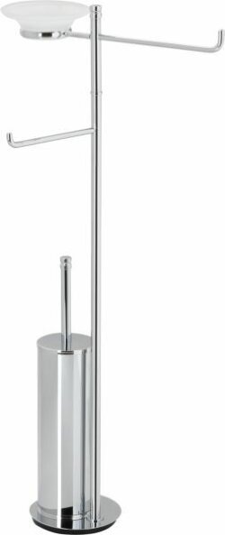 STIL HAUS cтойка h73 см: стеклянная мыльница/полотенцедержатель/бумагодержатель/ёрш металлический белый матовый Hashi, арт. 971(24) STIL HAUS cтойка h73 см: стеклянная мыльница/полотенцедержатель/бумагодержатель/ёрш металлический белый матовый Hashi, арт. 971(24)