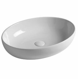 GSG Накладная раковина Easy EALAVOV55000 цвет белый глянец 55х42