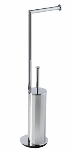 STIL HAUS стойка h62 см: бумагодержатель/ерш металлический никель сатин Medea, арт. ME20(36) STIL HAUS стойка h62 см: бумагодержатель/ерш металлический никель сатин Medea, арт. ME20(36)