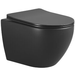 Boheme Подвесной унитаз с крышкой ультра слим и микролифтом Nero арт. 961