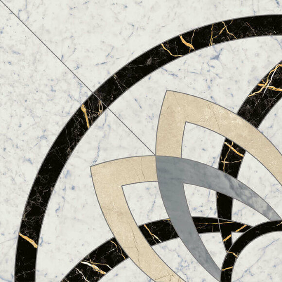 Керамогранит Floor Project Розон Анголо Люкс 59x59 Charme extra, Italon орнамент - 620120000065