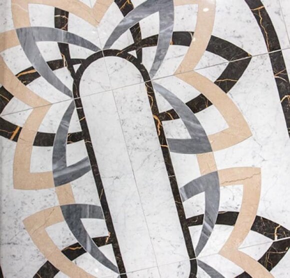 Керамогранит Floor Project Розон Анголо Люкс 59x59 Charme extra, Italon орнамент - 620120000065