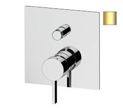 Remer Встроенный смеситель для ванны и душа Metrica MC09QBG с кнопочным переключателем, золото матовый Remer Встроенный смеситель для ванны и душа Metrica MC09QBG с кнопочным переключателем, золото матовый