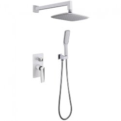 Boheme Смеситель встроенный + верхний душ + ручной душ белый+хром Venturo арт. 374-W Boheme Смеситель встроенный + верхний душ + ручной душ белый+хром Venturo арт. 374-W