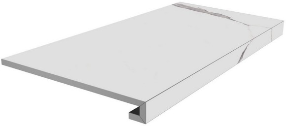 Ступень Монте Тиберио 33x80см, клееная белый матовый Kerama Marazzi арт. SG849990R\GCF