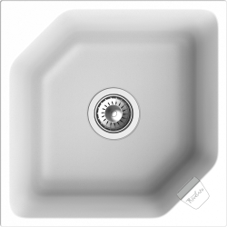 Мойка для кухни 500x500 Locus Rivelato, белая арт. LS-50 brina Мойка для кухни 500x500 Locus Rivelato, белая арт. LS-50 brina