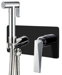 Boheme Гигиенический душ со смесителем хром черный Venturo арт. 377-B Boheme Гигиенический душ со смесителем хром черный Venturo арт. 377-B