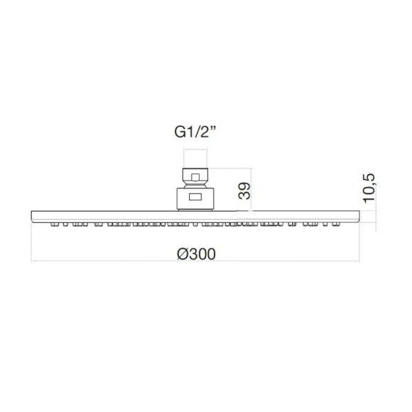 Webert верхний душ, AC1010015PVC цвет: хром