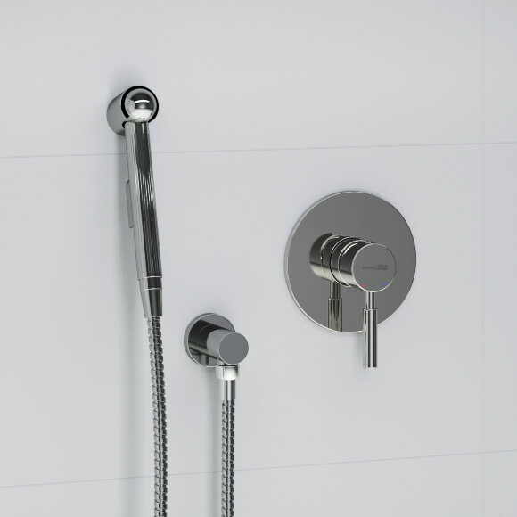 WasserKRAFT Гигиенический душ со смесителем, шланг 100 см a14156 цвет: хром