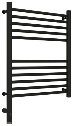 Электрический полотенцесушитель Богема 3.0 прямая 600х500 МЭМ левый (матовый чёрный) Сунержа арт. 31-5804-6050
