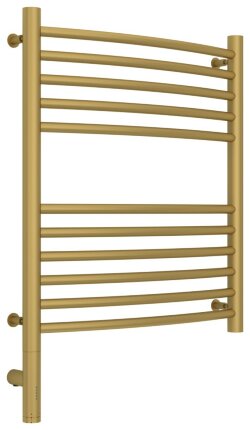 Электрический полотенцесушитель Богема 3.0 выгнутая 600х500 МЭМ левый (матовое золото) Сунержа арт. 032-5802-6050